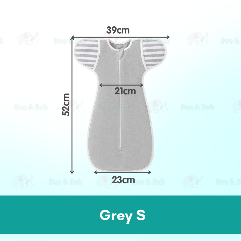 Boo&Bub Zip Swaddle Sleeping Bag Newborn Baby Wrap Cotton Bedung Bayi Bayi Baru Lahir | Bedung Zip Bayi | 婴儿睡袋 包被 拉链款 - Boo & Bub