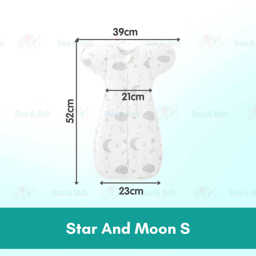 Boo&Bub Zip Swaddle Sleeping Bag Newborn Baby Wrap Cotton Bedung Bayi Bayi Baru Lahir | Bedung Zip Bayi | 婴儿睡袋 包被 拉链款 - Boo & Bub