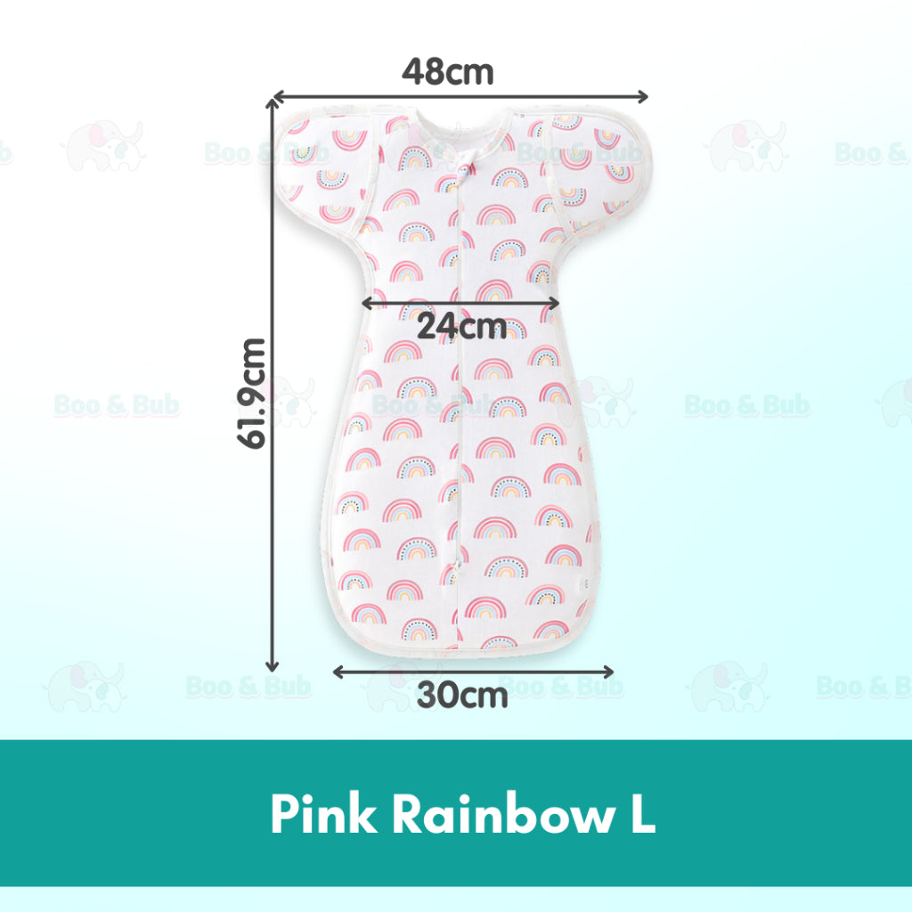 Boo&Bub Zip Swaddle Sleeping Bag Newborn Baby Wrap Cotton Bedung Bayi Bayi Baru Lahir | Bedung Zip Bayi | 婴儿睡袋 包被 拉链款 - Boo & Bub