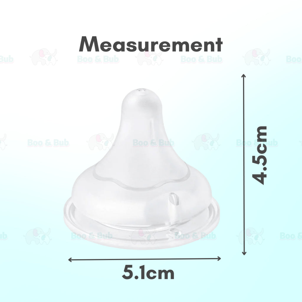 Boo & Bub Nursing Bottle Teat Wide Neck Anti-Colic Avent Teat Peristaltic Teat Standard Thin Natural Teat - Boo & Bub