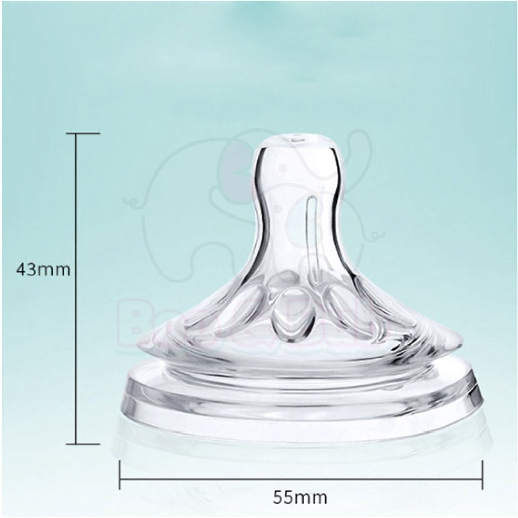 Boo & Bub Nursing Bottle Teat Wide Neck Anti-Colic Avent Teat Peristaltic Teat Standard Thin Natural Teat - Boo & Bub