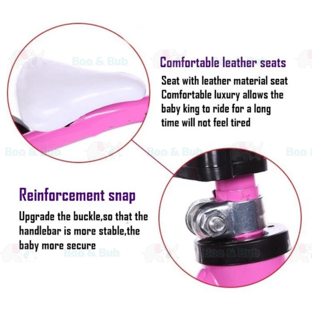 Boo&Bub NEW Kids Balancer Bike | Lightweight Baby Balance Bike Scooter Four wheel Tricycle Ride on Bicycle Outdoor game - Boo & Bub