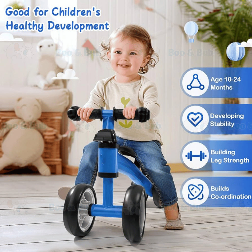 Boo&Bub NEW Kids Balancer Bike | Lightweight Baby Balance Bike Scooter Four wheel Tricycle Ride on Bicycle Outdoor game - Boo & Bub