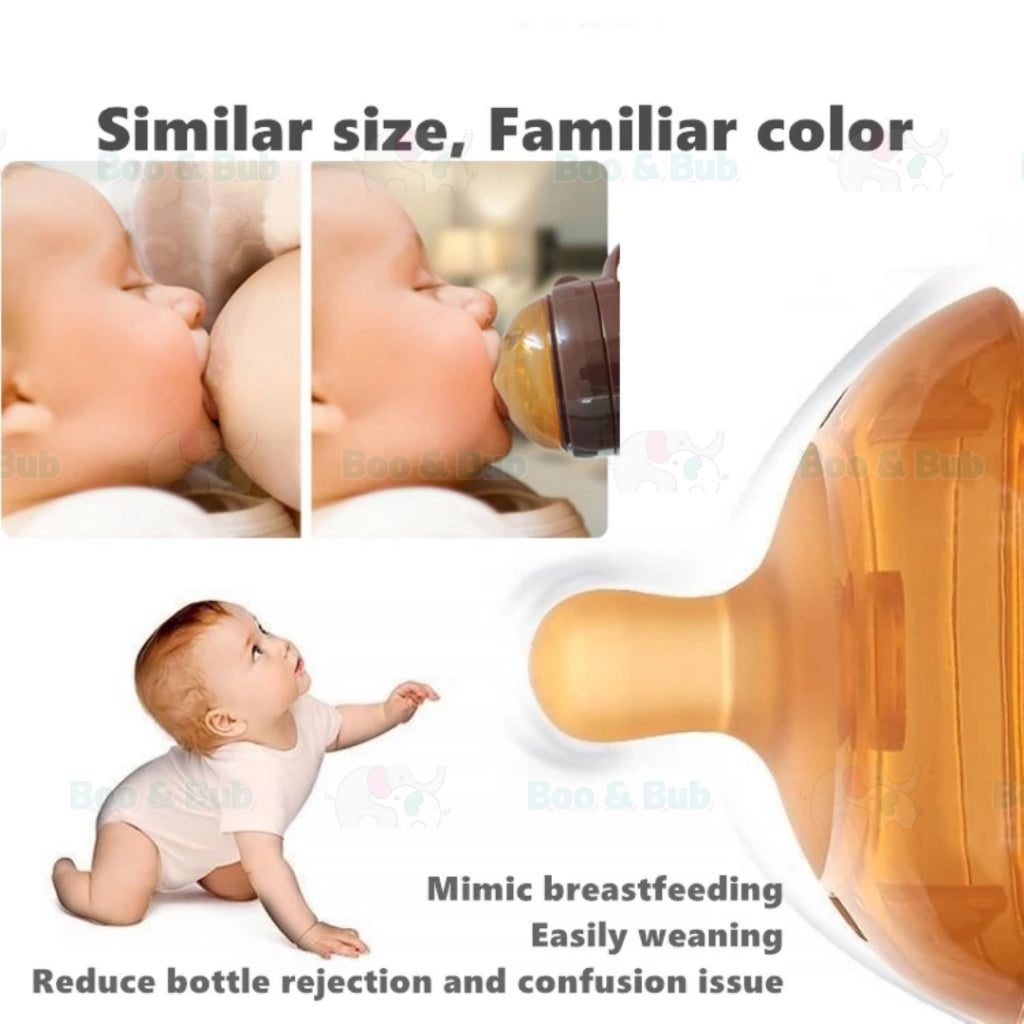 Boo & Bub Silicone Teat and Flexible 3660 Degree Straw BPA FREE Anti Colic Safe Silicone - Boo & Bub