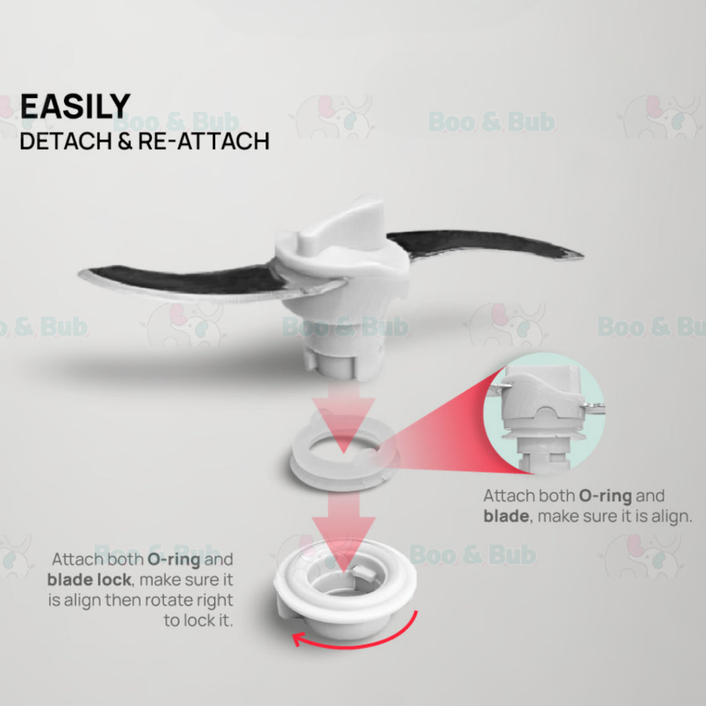 Boo & Bub Baby Food Processor Accessories BPA Free Spare Part Heat Resistant - Boo & Bub