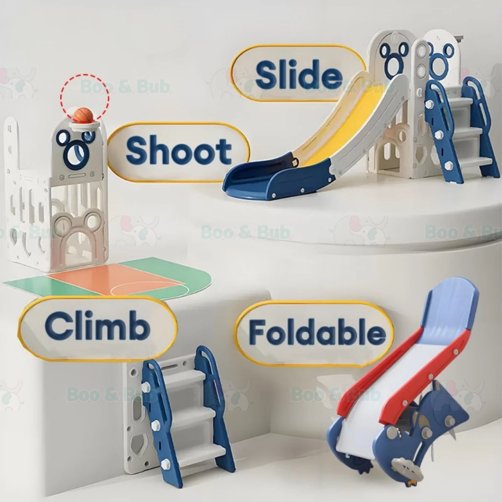 Boo & Bub Children Playground Foldable gelongsor kanak kanak slide for kids playground kid 1-6years old Easy Installati - Boo & Bub