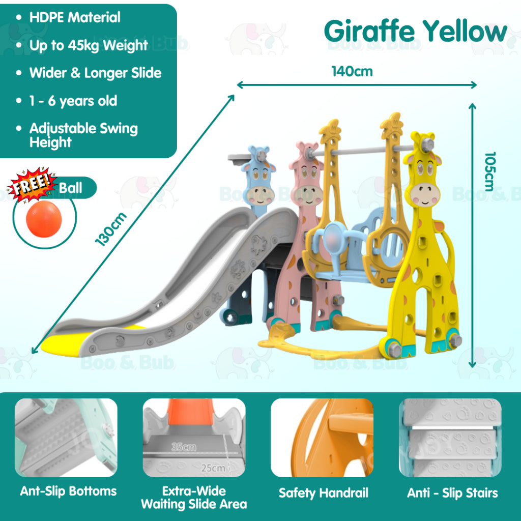 Boo & Bub Children Playground Foldable gelongsor kanak kanak slide for kids playground kid 1-6years old Easy Installati - Boo & Bub