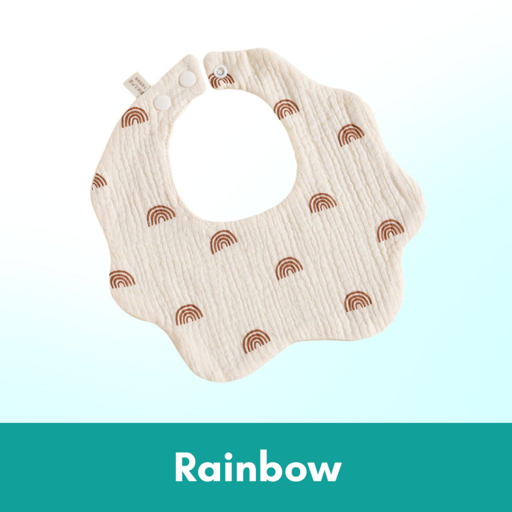 Boo&Bub 6 layers Baby Bib Cotton Bib Baby Saliva Towel Newborn Baby Saliva Bib Soft Washable drooling Bib 新生儿围兜 柔软可洗 吸水 - Boo & Bub