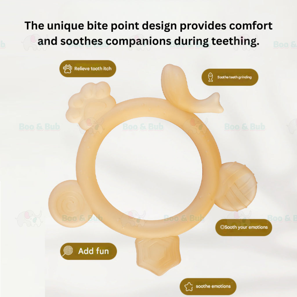 Boo & Bub Baby Soft Teether Silicone Teether BPA-Free Teething Toy Chewing Mainan Gigitan Bayi Teether Bayi Lembut ε©΄εΏζθ½― - Boo & Bub