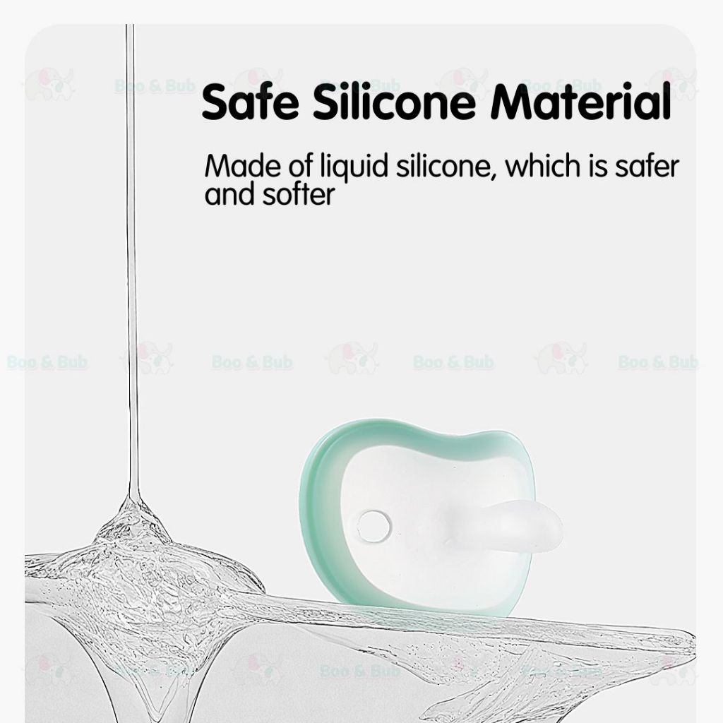 Boo and Bub Newborn Baby Soothie Pacifier Puting Baby Soft Silicone Nipple Flat/Round Head Puting - Boo & Bub