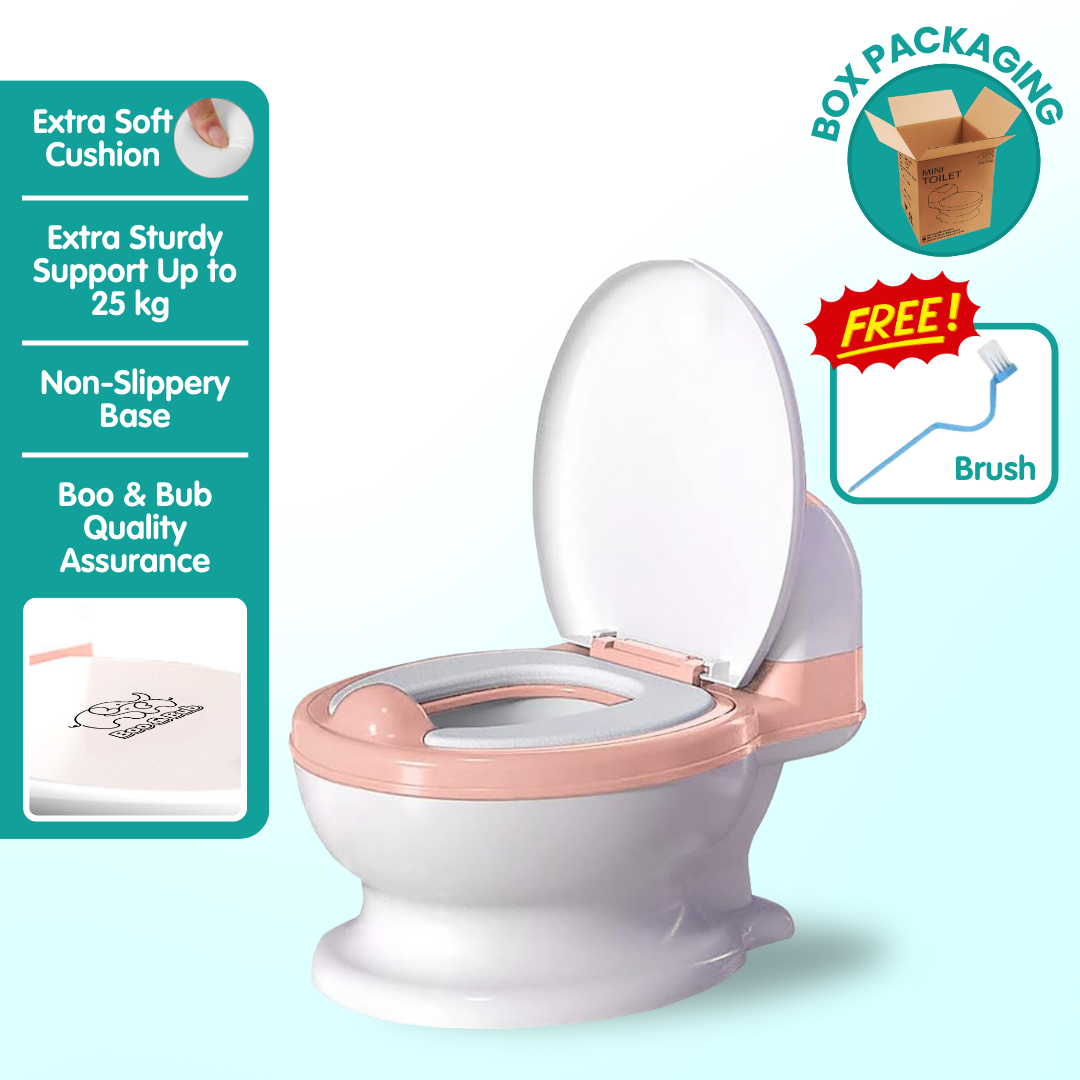 Portable Children's Potty Training Toilet with cushion seat | for Baby Toddlers kid Safe Toilet Potties - Boo & Bub