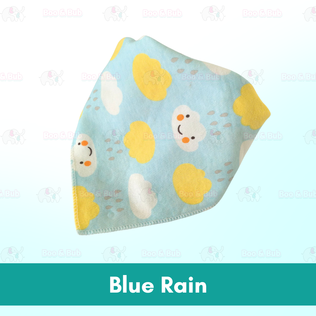 Baby Cotton Triangle Bibs | Toddler newborn Bib With Button | double layers Cartoon Character Animal Print - Boo & Bub