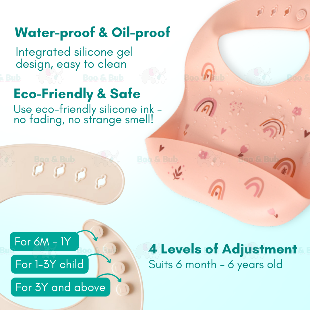 Cartoon Baby Waterproof Bib | Soft Bibs Baby Feeding Dinosaur Kids Girl Boy Adjustable Children Newborn - Boo & Bub