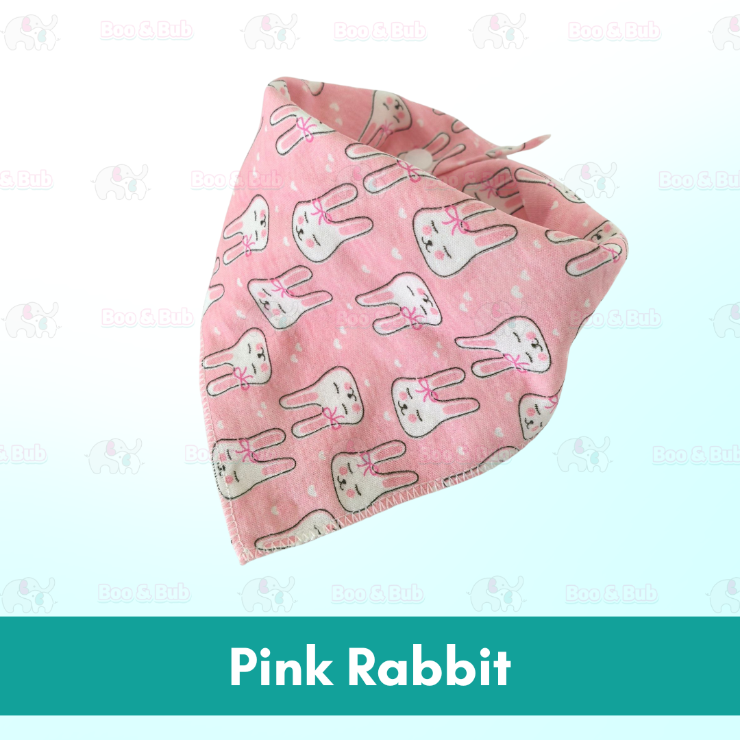 Baby Cotton Triangle Bibs | Toddler newborn Bib With Button | double layers Cartoon Character Animal Print - Boo & Bub