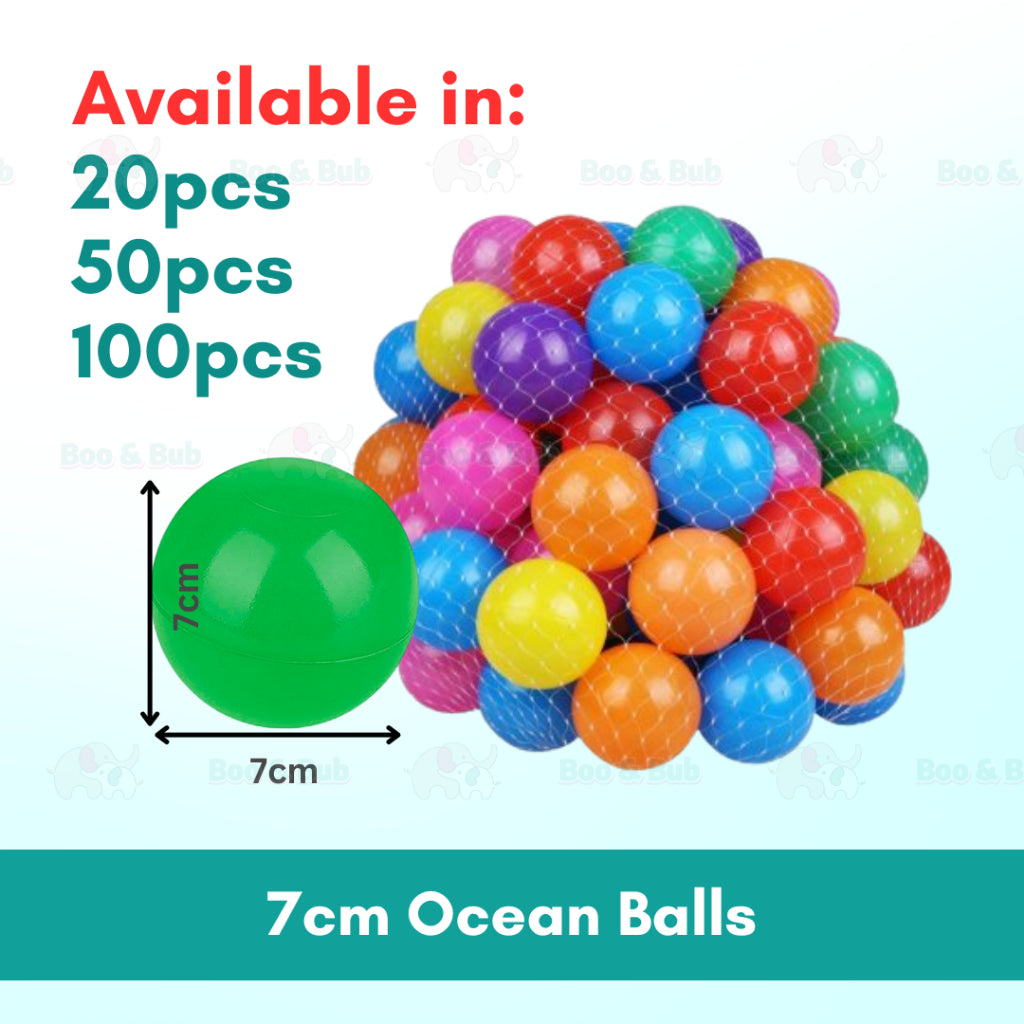 50/100 pcs Ocean Balls | Eco-Friendly Colorful Plastic Ball Funny Baby Kid Swim Pit Toy Water Pool Ocean Wave Ball - Boo & Bub