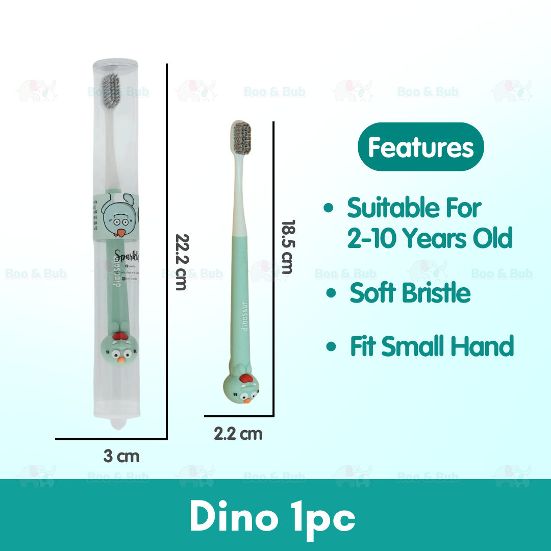 Cartoon Kid Toothbrush | Baby Cleaning Teether Dental Oral Hygiene Care Anti Slide Handle Tooth Brush - Boo & Bub