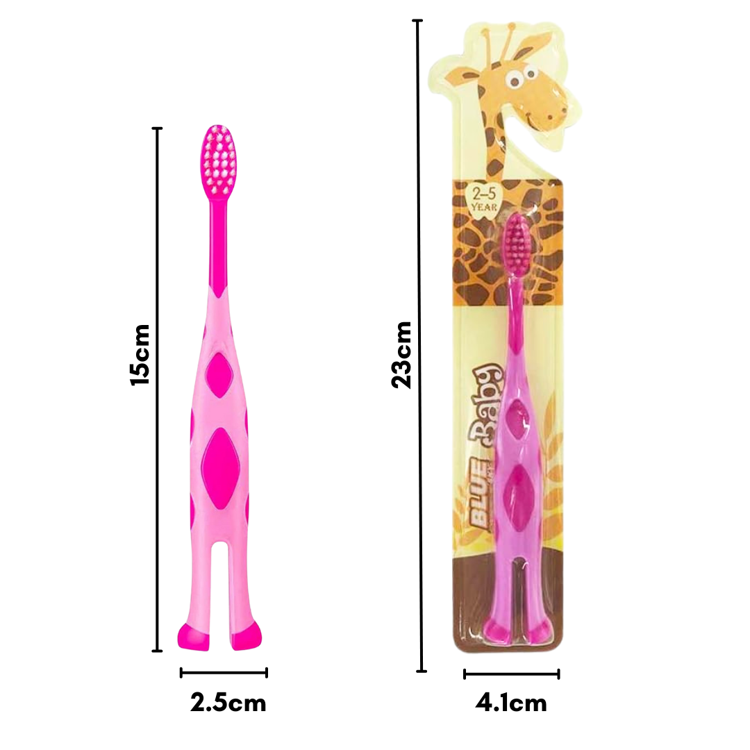 Cartoon Kid Toothbrush | Baby Cleaning Teether Dental Oral Hygiene Care Anti Slide Handle Tooth Brush - Boo & Bub