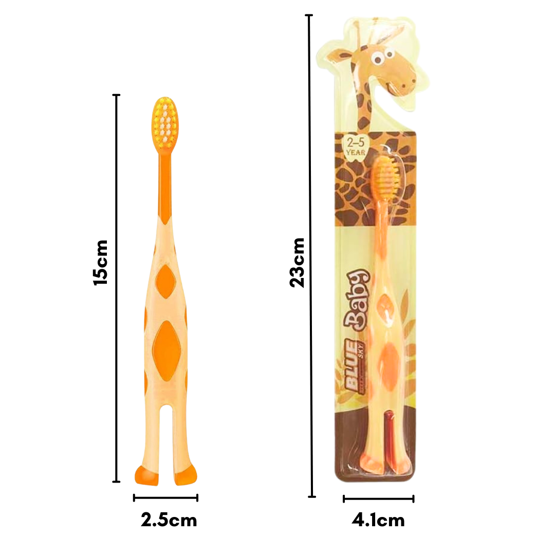 Cartoon Kid Toothbrush | Baby Cleaning Teether Dental Oral Hygiene Care Anti Slide Handle Tooth Brush - Boo & Bub