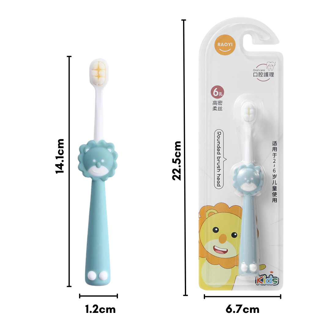Cartoon Kid Toothbrush | Baby Cleaning Teether Dental Oral Hygiene Care Anti Slide Handle Tooth Brush - Boo & Bub