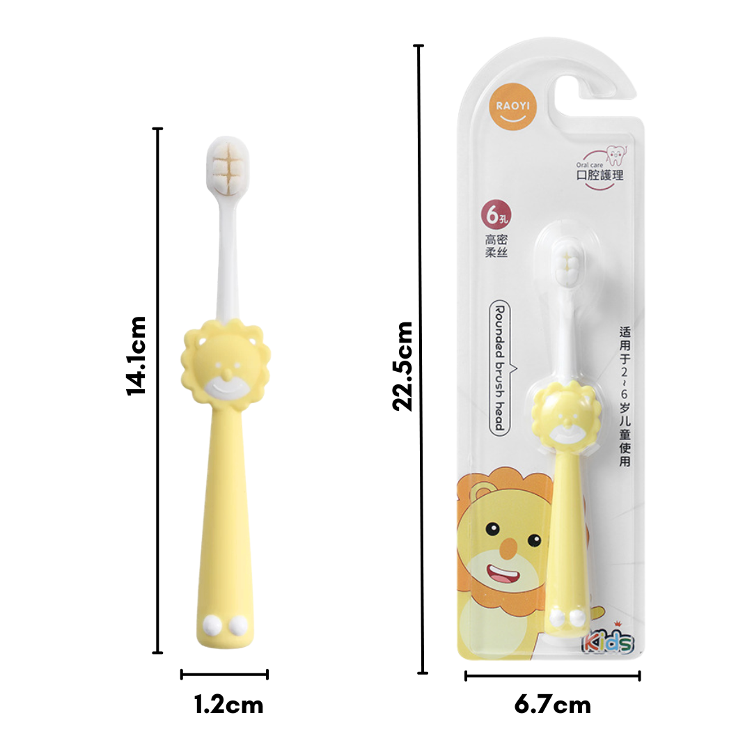 Cartoon Kid Toothbrush | Baby Cleaning Teether Dental Oral Hygiene Care Anti Slide Handle Tooth Brush - Boo & Bub