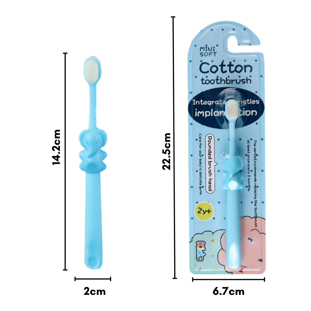 Cartoon Kid Toothbrush | Baby Cleaning Teether Dental Oral Hygiene Care Anti Slide Handle Tooth Brush - Boo & Bub