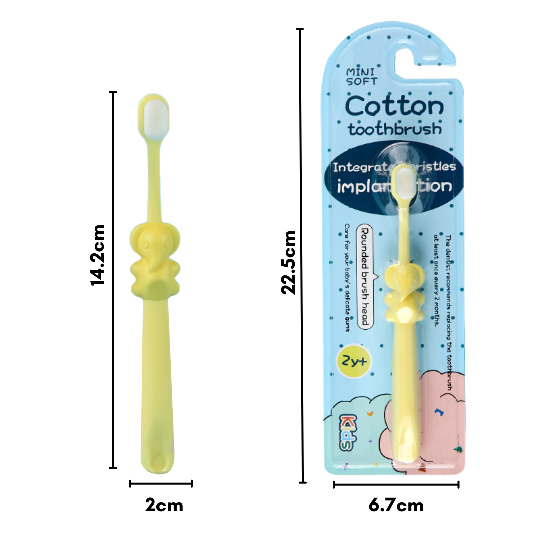 Cartoon Kid Toothbrush | Baby Cleaning Teether Dental Oral Hygiene Care Anti Slide Handle Tooth Brush - Boo & Bub