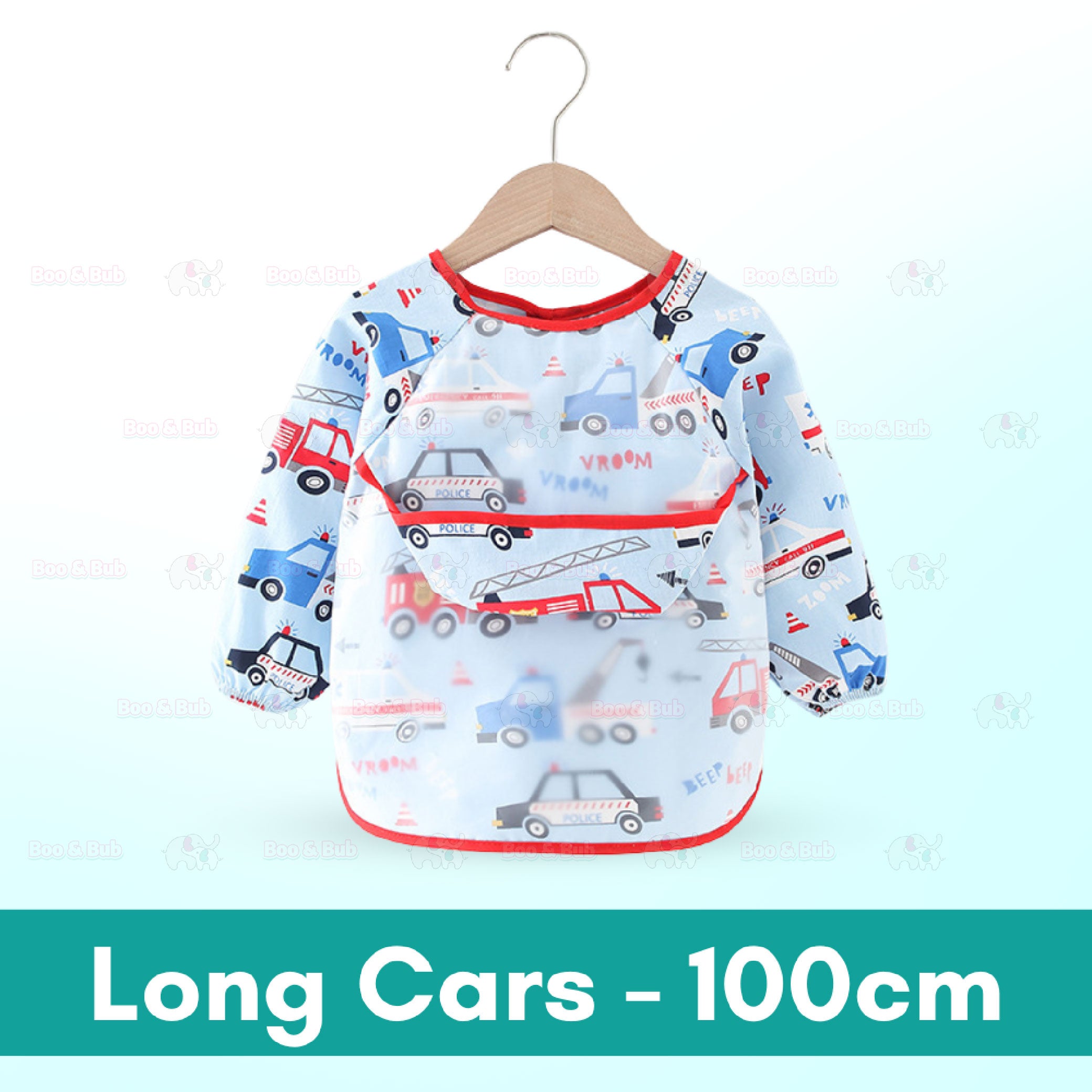 Kids EVA Waterproof Long Sleeve Bib Apron | Fully Covered Long Sleeved Bibs for Baby Toddler - Boo & Bub