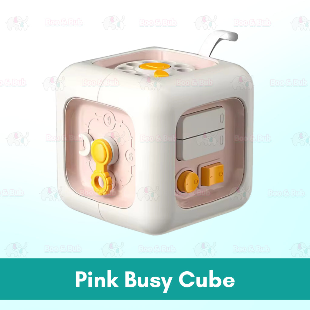 Boo&Bub 6-in-1 Montessori Toys Toddler Busy Cube Early Education Sensory Toys for Babies - Boo & Bub