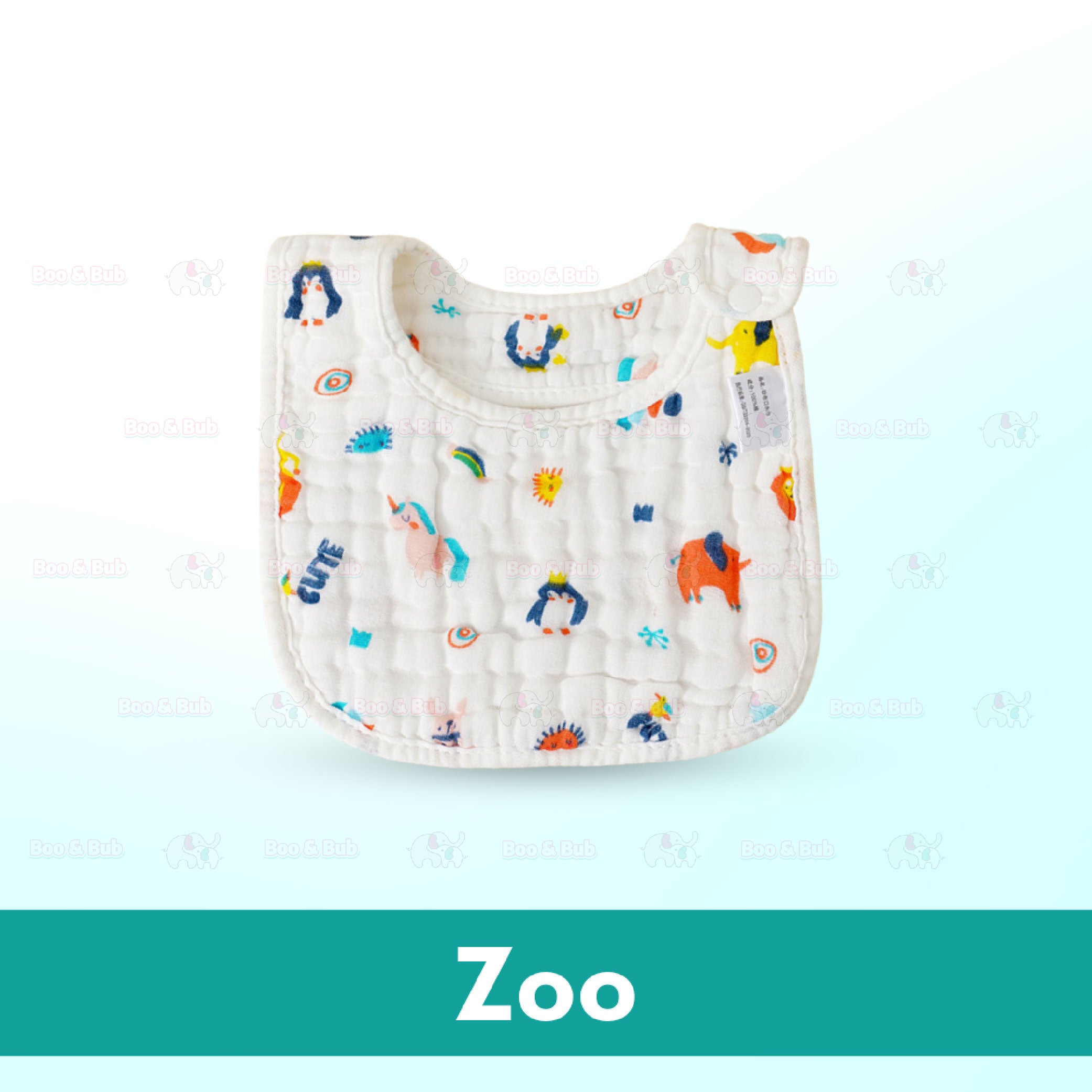 Boo&Bub 8-layer U-shaped Waterproof Saliva Towel Waterproof Bib Baby Cotton Saliva Towel - Boo & Bub
