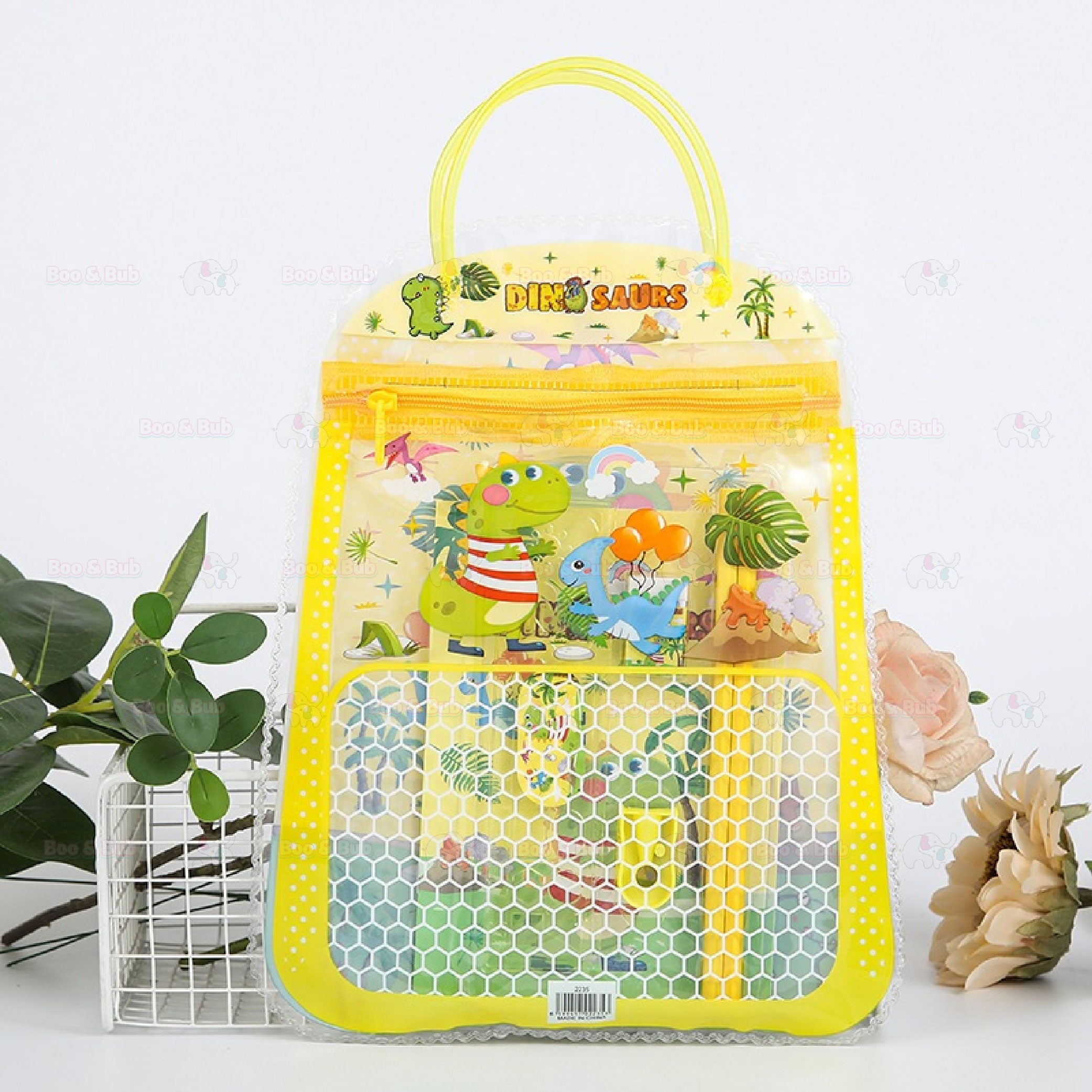 Kids Cartoon Stationery Gift Set in tote Goodies Bag | Birthday Christmas Gift 学生文具套礼物 Alat Tulisan - Boo & Bub