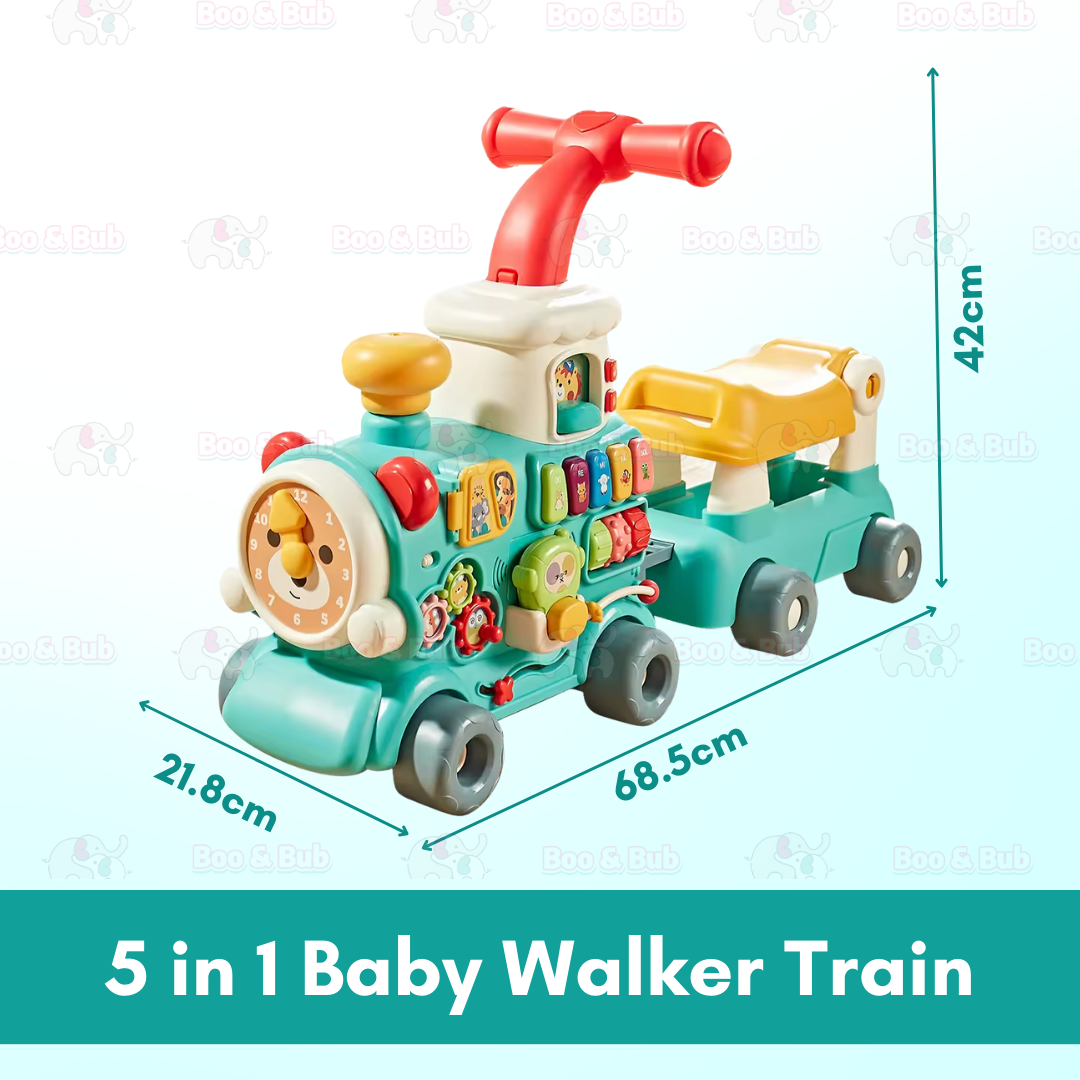 Baby Walker | Stand-to-Sit Trolley High Quality Kids Gift For Toddler Learning Walk Music Piano Phone Drawing Toy - Boo & Bub