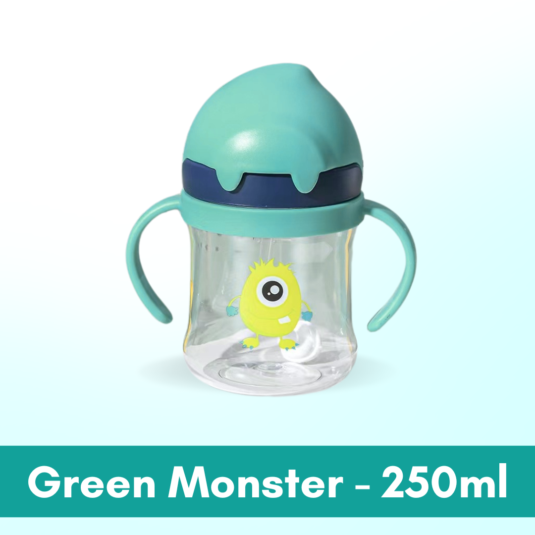 Kids Water Bottle BPA FREE 480ml with Drinking Straw Water Tumbler |  Leakproof Water Bottles Outdoor School - Boo & Bub