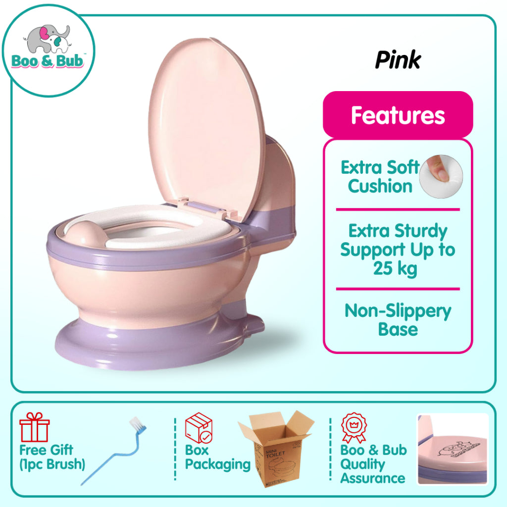 Portable Children's Potty Training Toilet with cushion seat | for Baby Toddlers kid Safe Toilet Potties - Boo & Bub