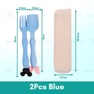 Wheat Cutlery | Bamboo Tableware For Children Travel Cutlery Chopsticks Spoon Kit Gift Dinnerware Set - Boo & Bub
