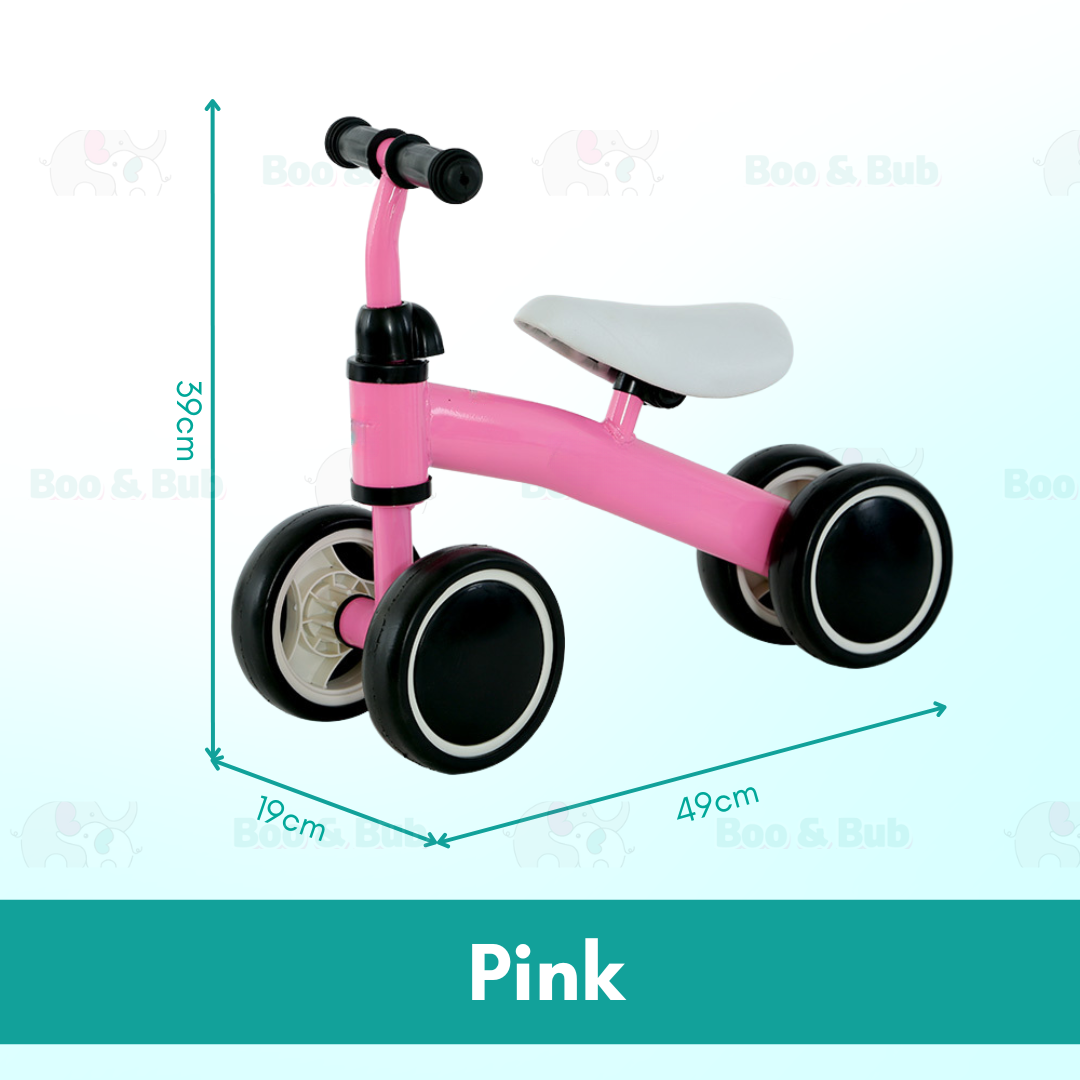 Boo&Bub NEW Kids Balancer Bike | Lightweight Baby Balance Bike Scooter Four wheel Tricycle Ride on Bicycle Outdoor game - Boo & Bub