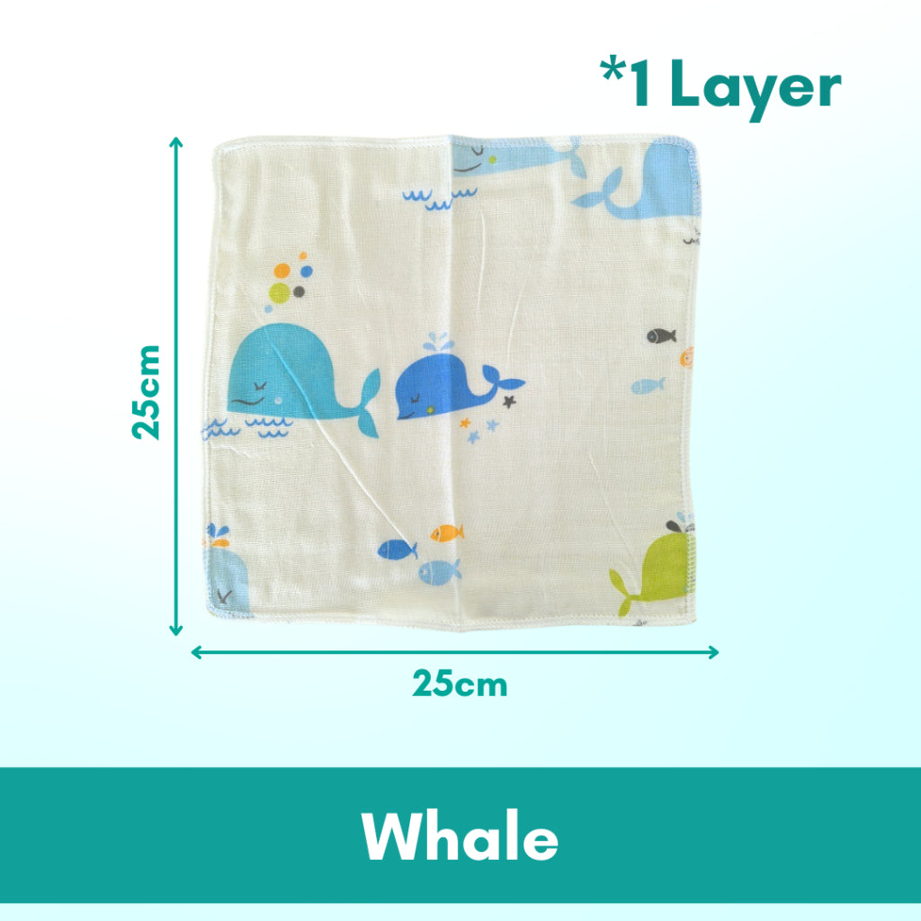 Baby Cotton Soft Cartoon Handkerchief | Newborn Toddler Soft Bath Gauze Feeding Kids Wash 手帕 - Boo & Bub