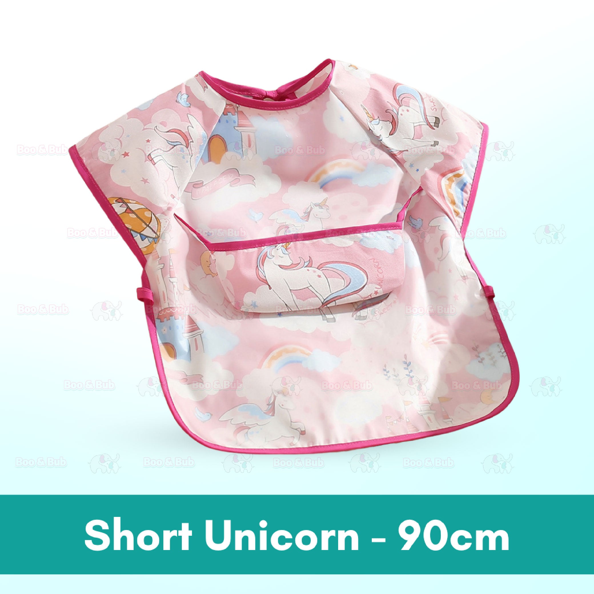 Kids EVA Waterproof Long Sleeve Bib Apron | Fully Covered Long Sleeved Bibs for Baby Toddler - Boo & Bub