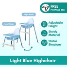Baby Dining High Chair | Adjustable height Multifunctional Portable Eating Safety Toddler Chair - Boo & Bub