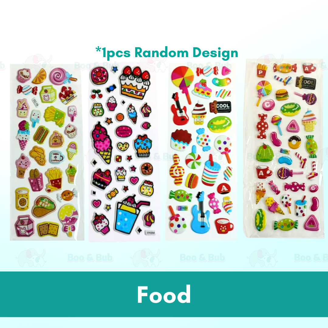 1pc 3D Cartoon Bubble Sticker for Kids (Stiker Kanak Kanak) - Boo & Bub