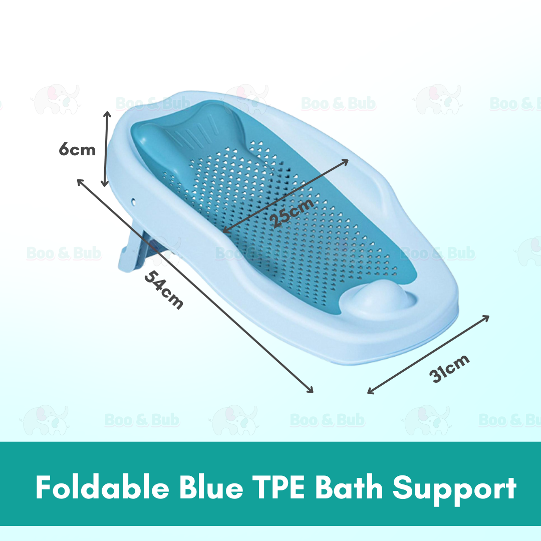 Baby Foldable Bath Tub | Non-Slip Thermometer Bathtub Baby Swim Tubs Bath Body Wash Portable Safe Kid - Boo & Bub