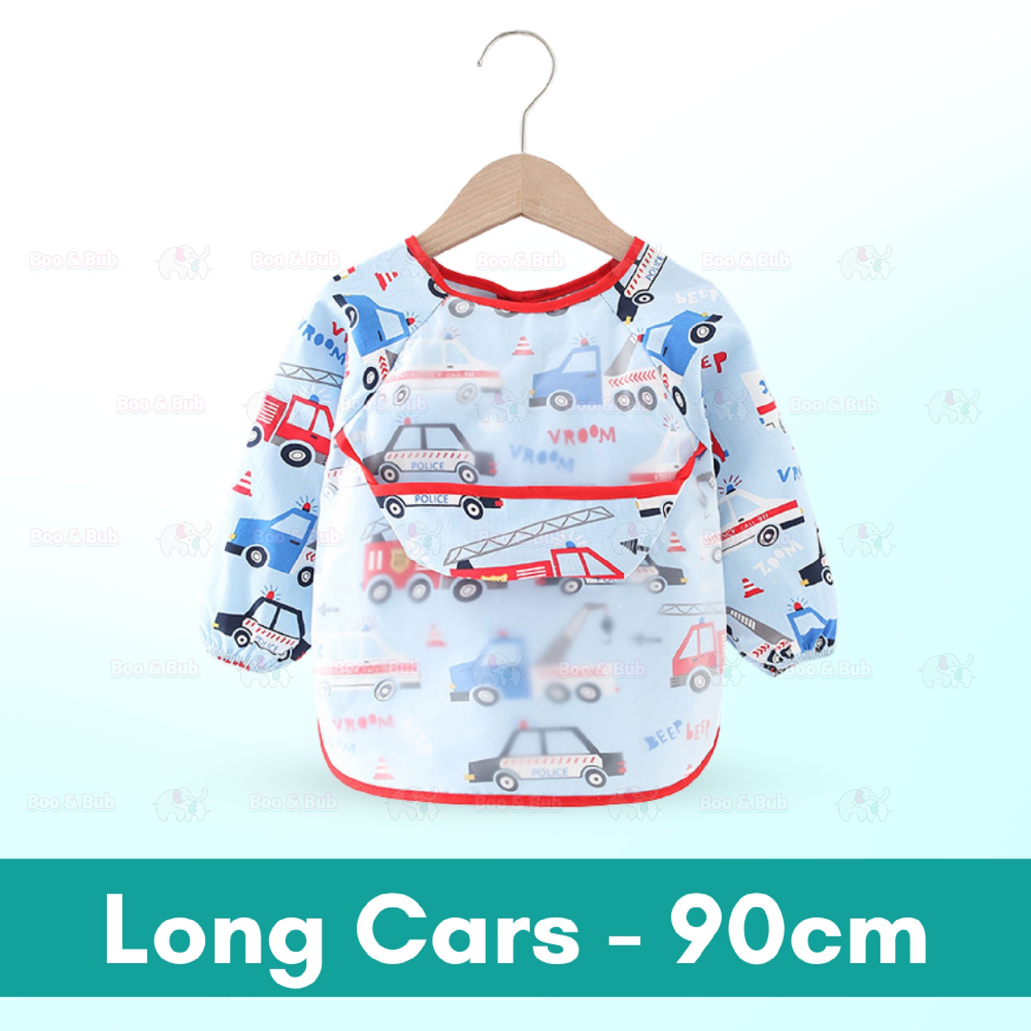 Kids EVA Waterproof Long Sleeve Bib Apron | Fully Covered Long Sleeved Bibs for Baby Toddler - Boo & Bub