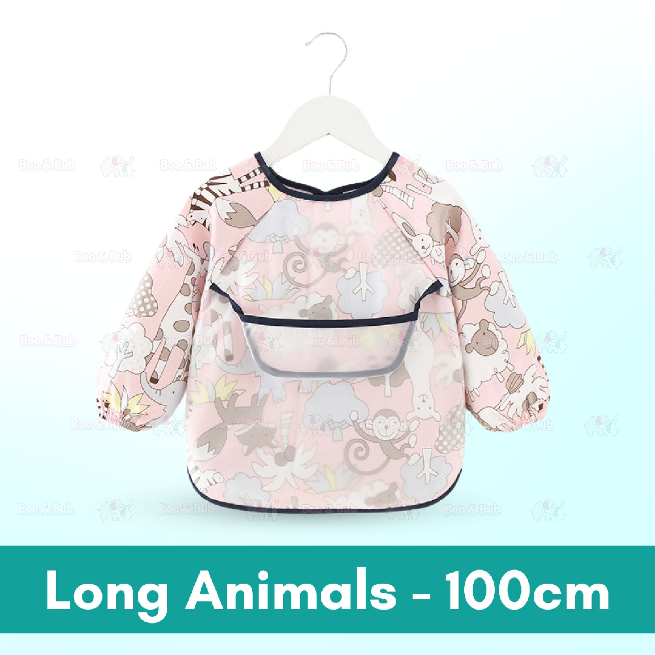 Kids EVA Waterproof Long Sleeve Bib Apron | Fully Covered Long Sleeved Bibs for Baby Toddler - Boo & Bub