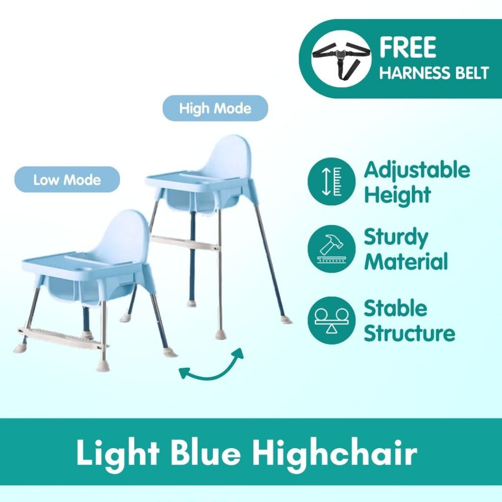 Baby Dining High Chair | Adjustable height Multifunctional Portable Eating Safety Toddler Chair - Boo & Bub