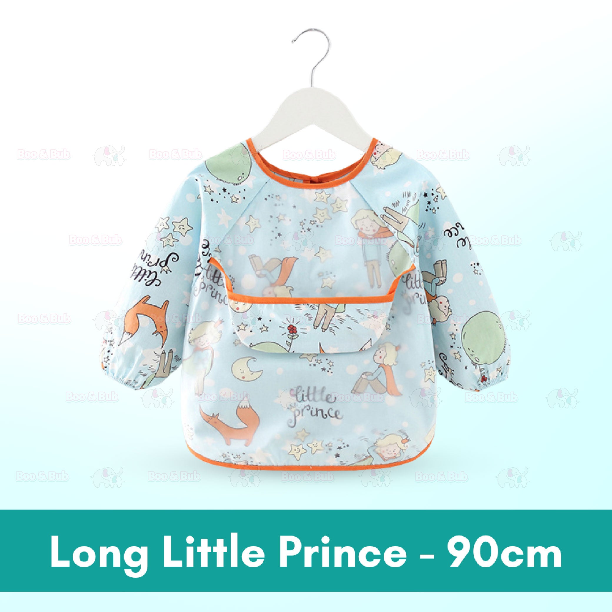 Kids EVA Waterproof Long Sleeve Bib Apron | Fully Covered Long Sleeved Bibs for Baby Toddler - Boo & Bub