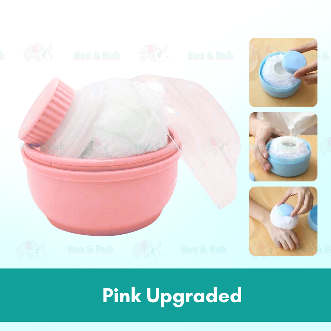 Boo&bub Portable Baby Powder Puff Sponge Container Case Box Baby Powder Case Talcum Powder Puff Bekas Bedak Bayi ε©΄εΏη½θΊ«η²η - Boo & Bub