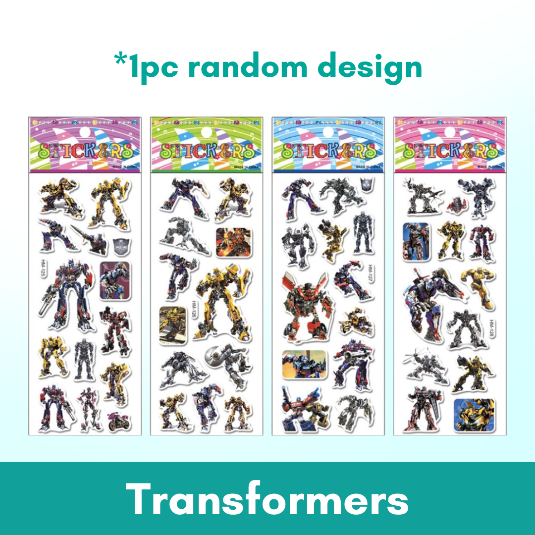 1pc 3D Cartoon Bubble Sticker for Kids (Stiker Kanak Kanak) - Boo & Bub