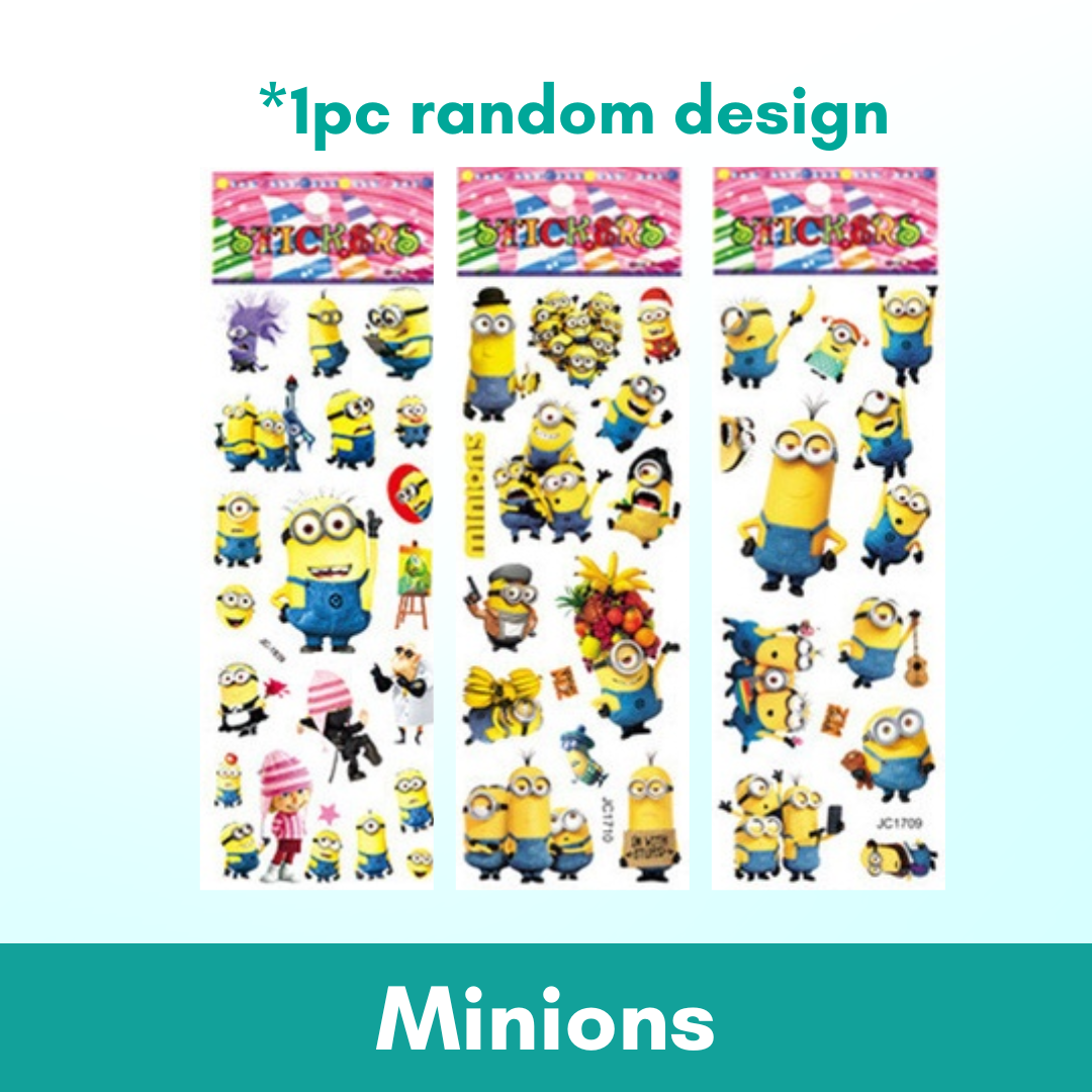 1pc 3D Cartoon Bubble Sticker for Kids (Stiker Kanak Kanak) - Boo & Bub