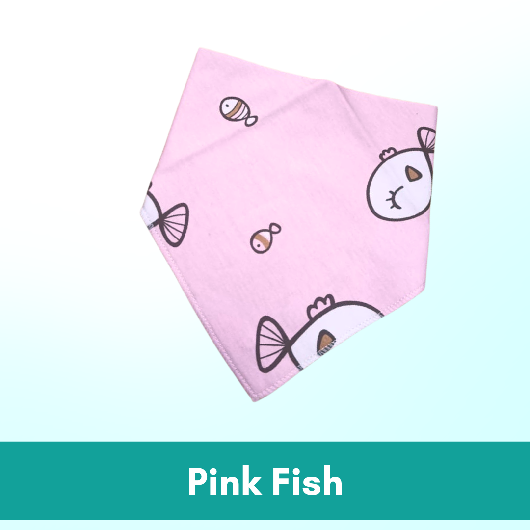 Baby Cotton Triangle Bibs | Toddler newborn Bib With Button | double layers Cartoon Character Animal Print - Boo & Bub