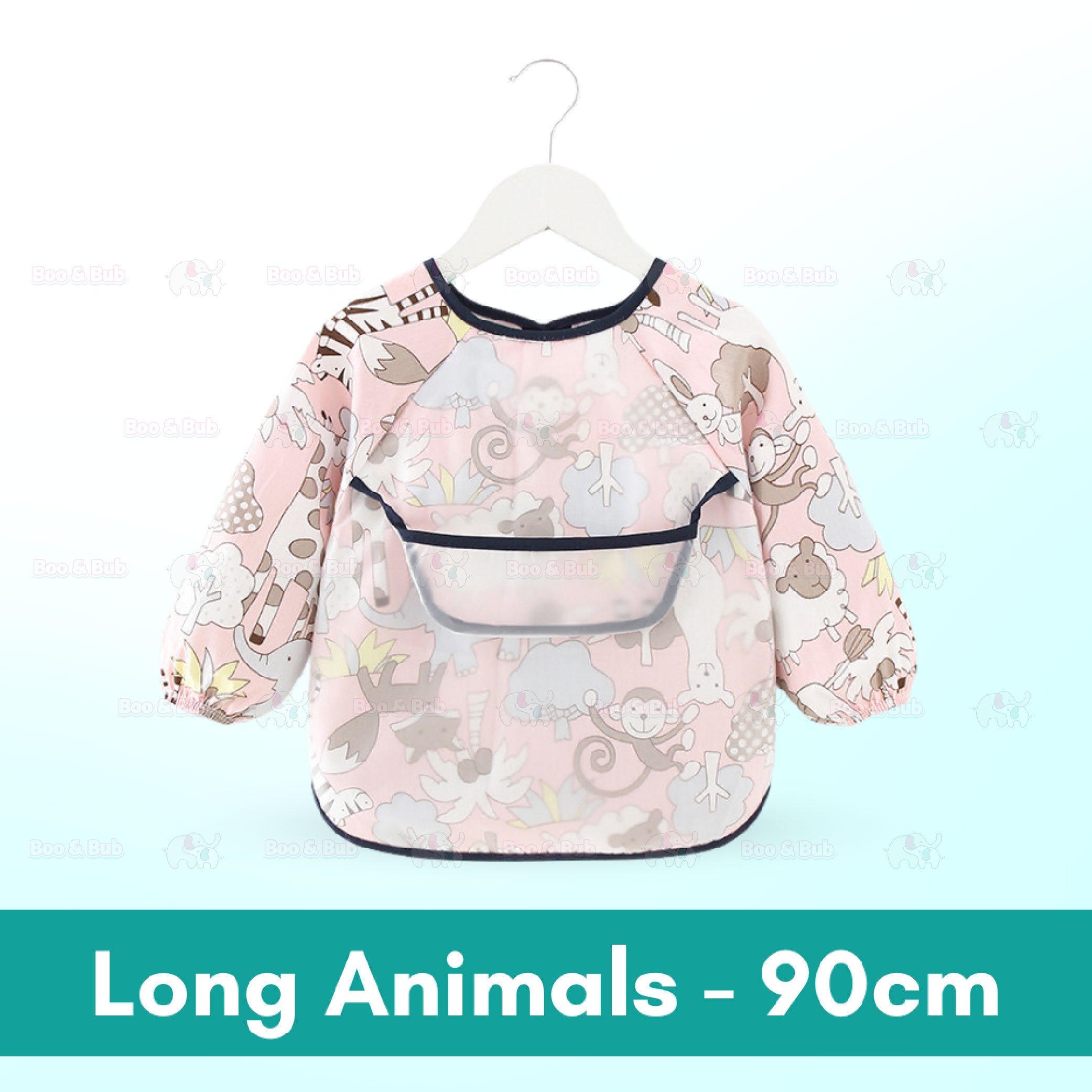 Kids EVA Waterproof Long Sleeve Bib Apron | Fully Covered Long Sleeved Bibs for Baby Toddler - Boo & Bub