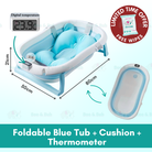 Baby Foldable Bath Tub | Non-Slip Thermometer Bathtub Baby Swim Tubs Bath Body Wash Portable Safe Kid - Boo & Bub